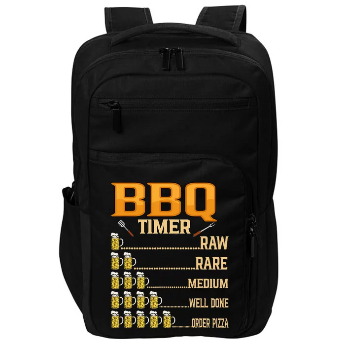 BBQ Timer Raw Rare Medium Well Done Grill Lovers Impact Tech Backpack