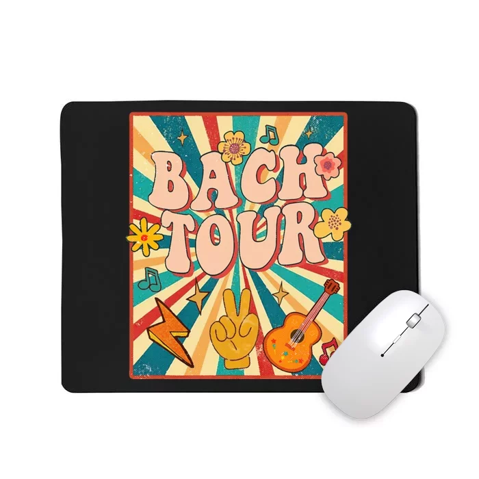 Bach Tour Retro 60s 70s Theme Bridesmaid Bachelorette Party Mousepad