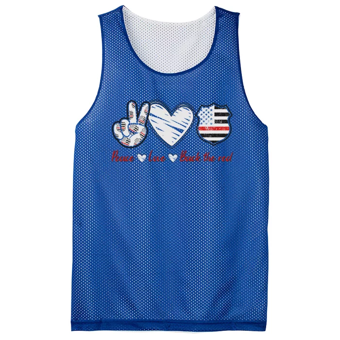 Back The Red Firefighter Wife Proud Fire Wife Gift Mesh Reversible Basketball Jersey Tank