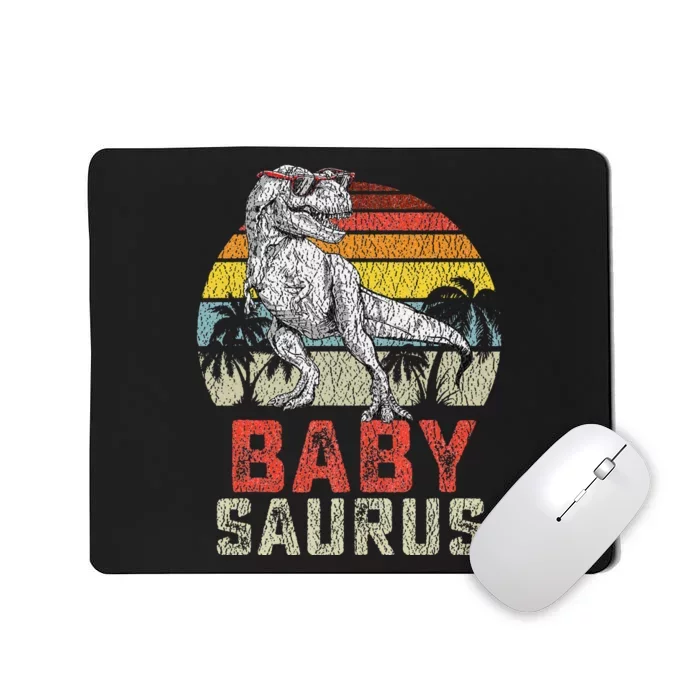 Babysaurus T Rex Dinosaur Baby Saurus Family Matching Mousepad