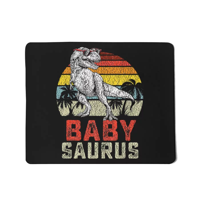 Babysaurus T Rex Dinosaur Baby Saurus Family Matching Mousepad