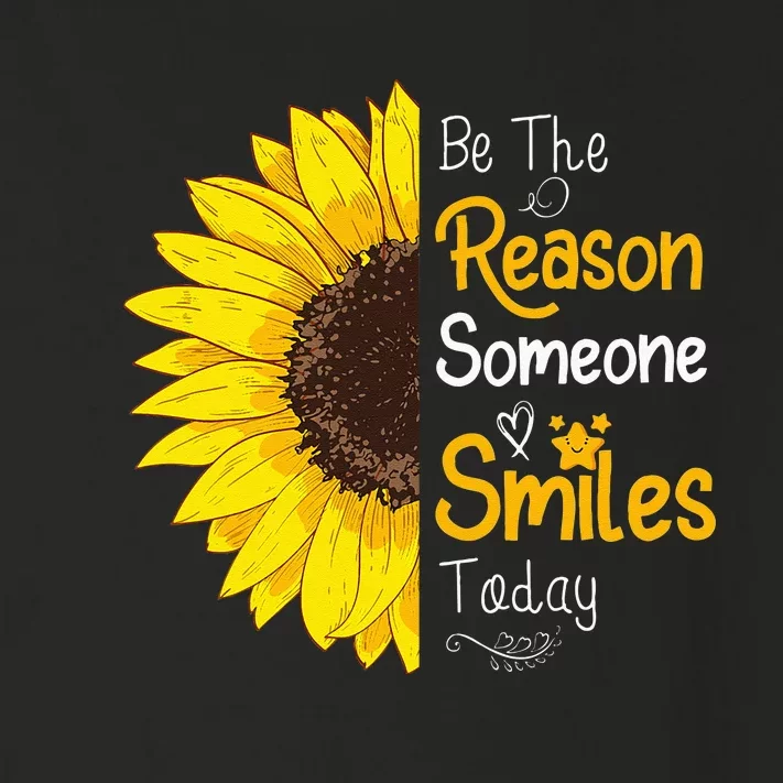 Be The Reason Someone Smiles Today Sunflower Inspirational Toddler Long Sleeve Shirt