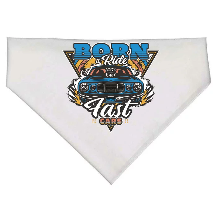 Born To Ride Fast Cars USA-Made Doggie Bandana