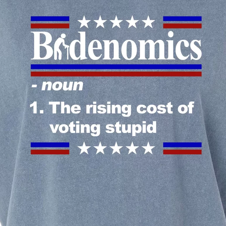 Bidenomics The Rising Cost Of Voting Stupid Funny Anti Joe Biden Garment-Dyed Women's Muscle Tee