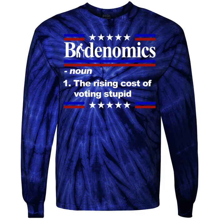 Bidenomics The Rising Cost Of Voting Stupid Funny Anti Joe Biden Tie-Dye Long Sleeve Shirt