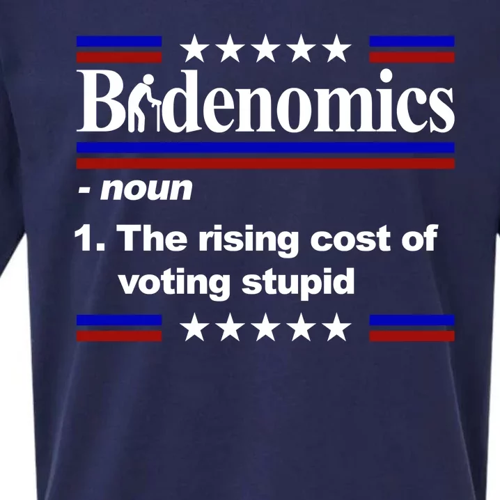 Bidenomics The Rising Cost Of Voting Stupid Funny Anti Joe Biden Sueded Cloud Jersey T-Shirt