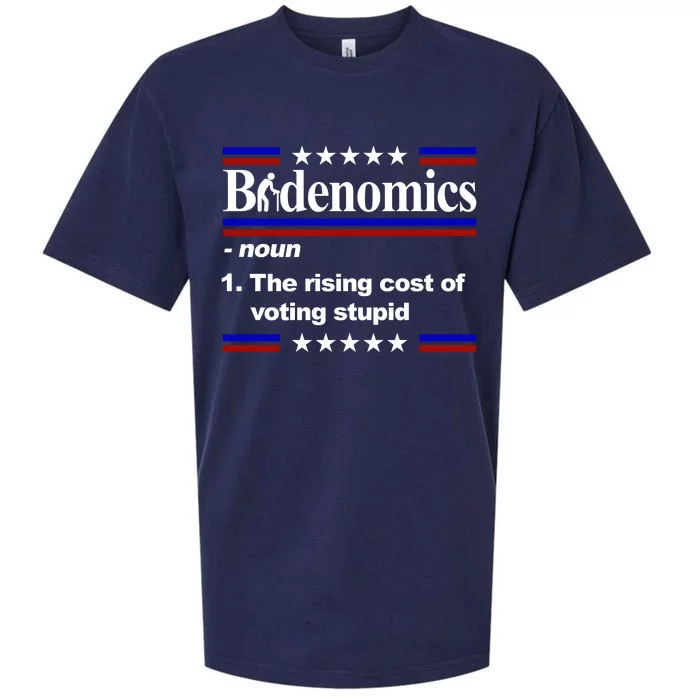 Bidenomics The Rising Cost Of Voting Stupid Funny Anti Joe Biden Sueded Cloud Jersey T-Shirt