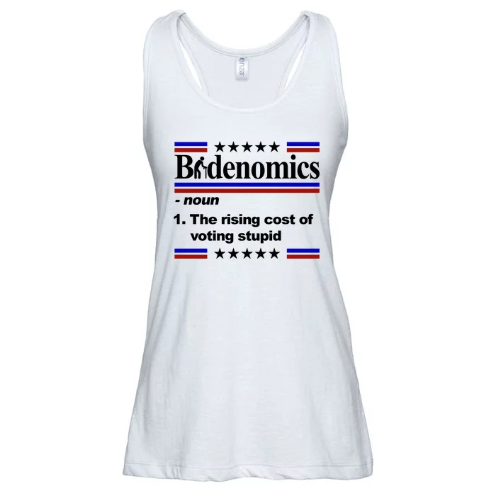 Bidenomics The Rising Cost Of Voting Stupid Funny Anti Joe Biden Ladies Essential Flowy Tank