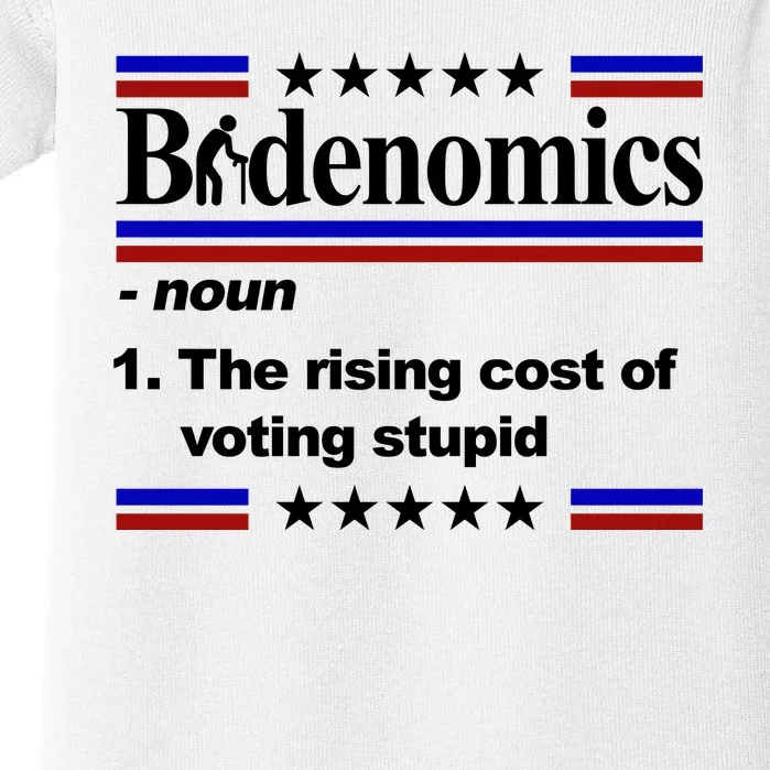 Bidenomics The Rising Cost Of Voting Stupid Funny Anti Joe Biden Baby Bodysuit