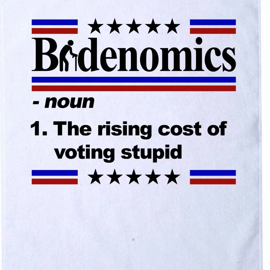 Bidenomics The Rising Cost Of Voting Stupid Funny Anti Joe Biden Platinum Collection Golf Towel