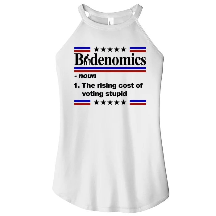 Bidenomics The Rising Cost Of Voting Stupid Funny Anti Joe Biden Women’s Perfect Tri Rocker Tank