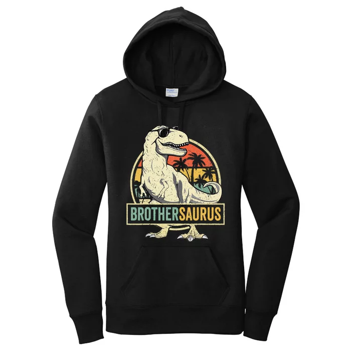 Brothersaurus T Rex Dinosaur Brother Saurus Family Matching Women's Pullover Hoodie