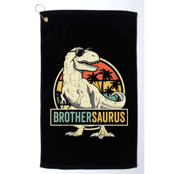 Brothersaurus T Rex Dinosaur Brother Saurus Family Matching Platinum Collection Golf Towel