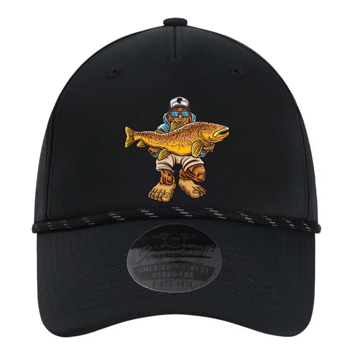 Brown Trout River Fishing Bigfoot Hunting Fisher Cute Gift Performance The Dyno Cap