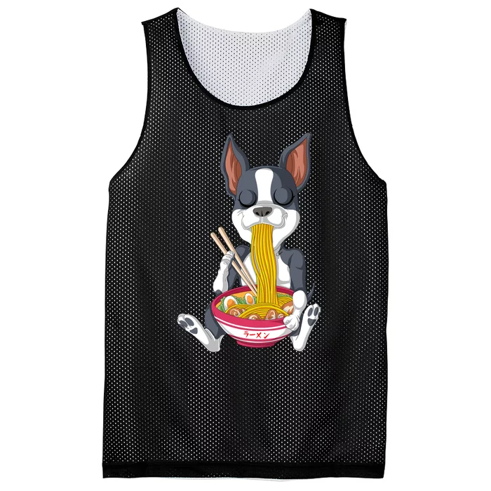 Boston Terrier Ramen Mesh Reversible Basketball Jersey Tank