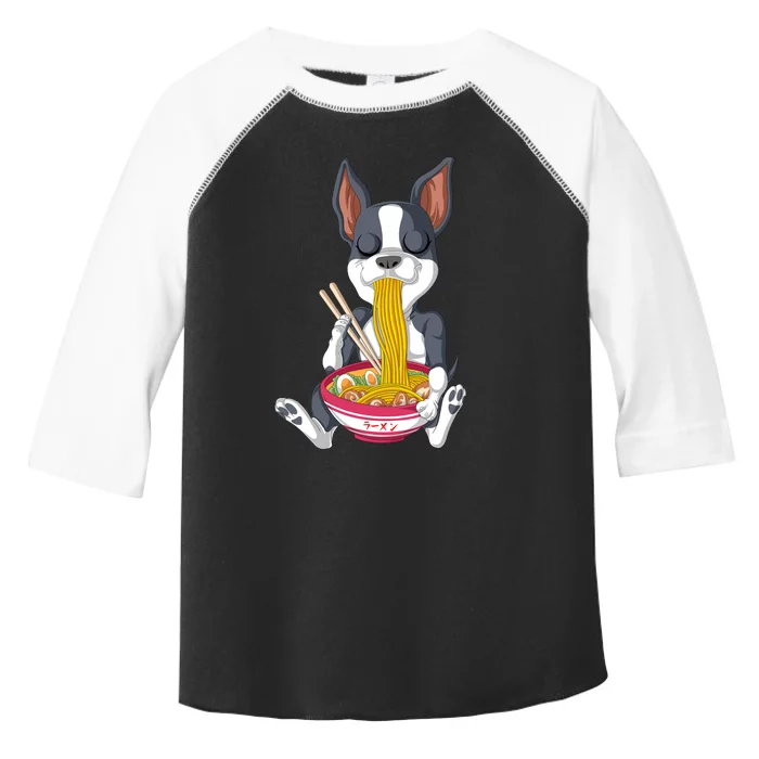 Boston Terrier Ramen Toddler Fine Jersey T-Shirt