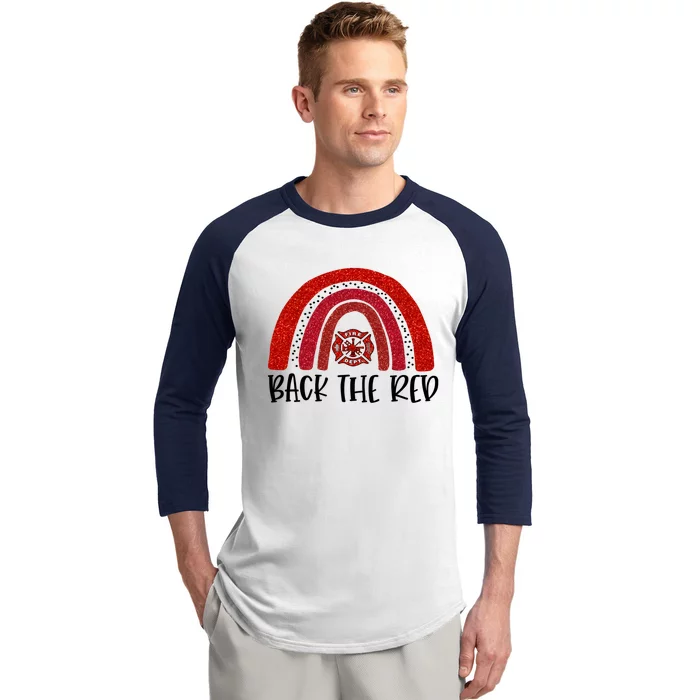 Back The Redbest Gift Ideas For Firefightermy Heroes Gift Baseball Sleeve Shirt