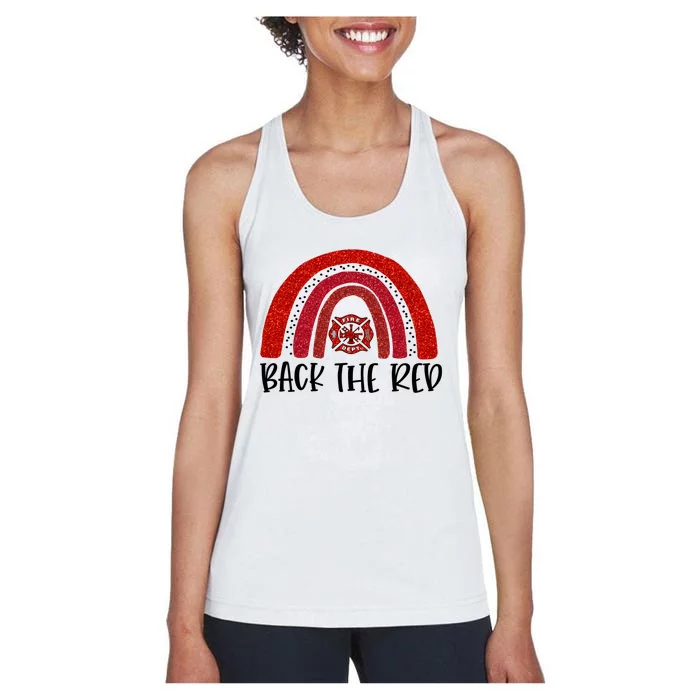 Back The Redbest Gift Ideas For Firefightermy Heroes Gift Women's Racerback Tank