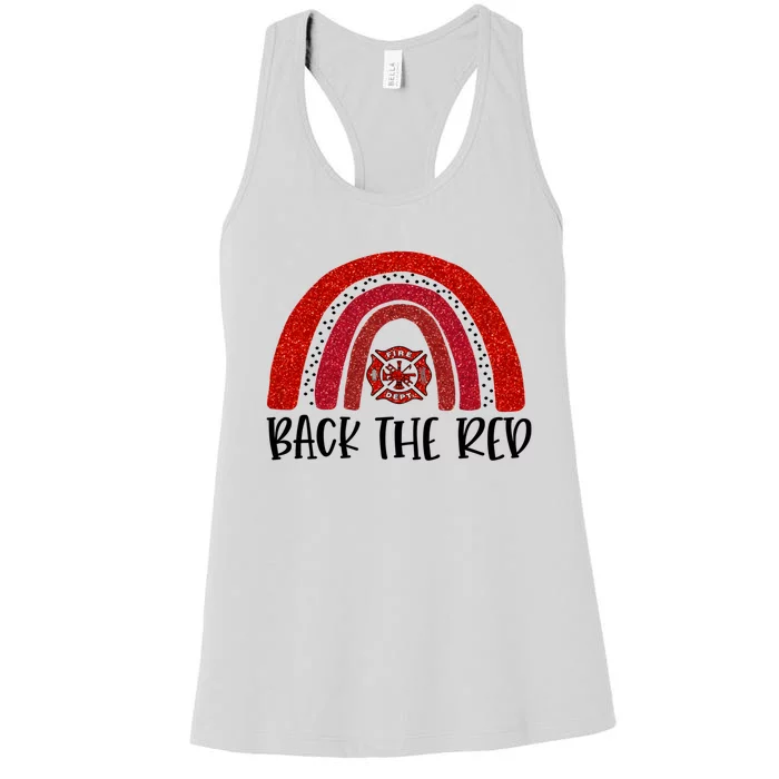 Back The Redbest Gift Ideas For Firefightermy Heroes Gift Women's Racerback Tank