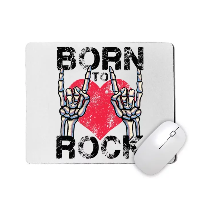 Born To Rock Lets Rock Vintage Retro Rock&Roll Rock Concert Mousepad