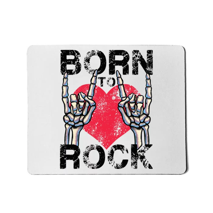 Born To Rock Lets Rock Vintage Retro Rock&Roll Rock Concert Mousepad