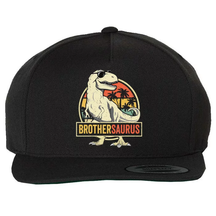 Brothersaurus T Rex Dinosaur Brother Saurus Family Matching Wool Snapback Cap