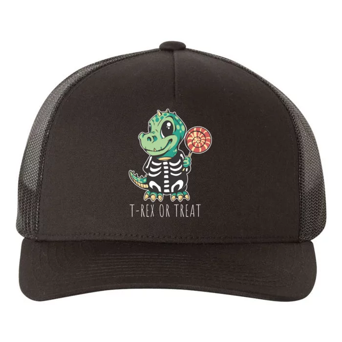 Baby T Rex Dinosaur Skeleton Yupoong Adult 5-Panel Trucker Hat