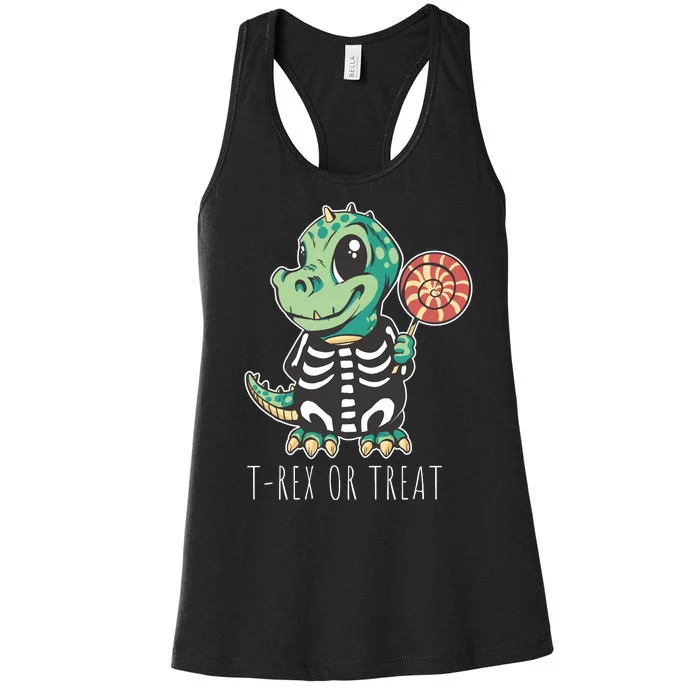 Baby T Rex Dinosaur Skeleton Women's Racerback Tank