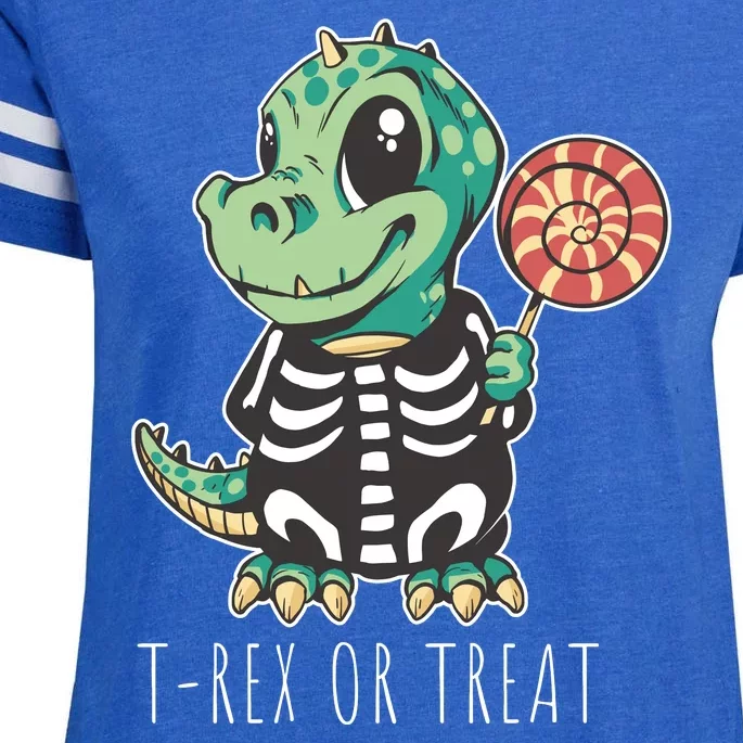 Baby T Rex Dinosaur Skeleton Enza Ladies Jersey Football T-Shirt