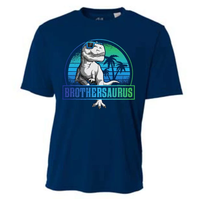 Brothersaurus T Rex Funny Dinosaur Brother Saurus Cooling Performance Crew T-Shirt