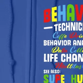 Behavioral Tech RBT Therapist Behavior Science Full Zip Hoodie