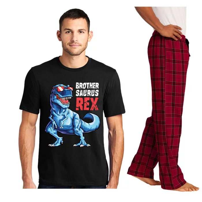 Brothersaurus T Rex Dinosaur Brother Saurus Family Matching Long Sleeve Pajama Set