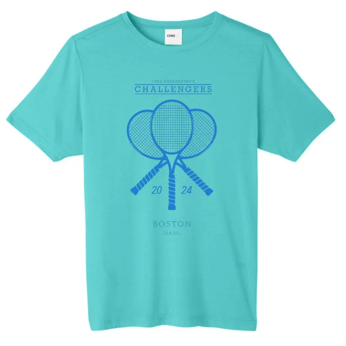 Blue Tennis Rackets Challengers Movie ChromaSoft Performance T-Shirt