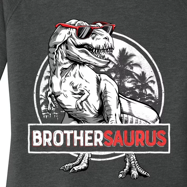 Brothersaurus T Rex Dinosaur Brother Saurus Family Matching Long Sleeve Women's Perfect Tri Tunic Long Sleeve Shirt