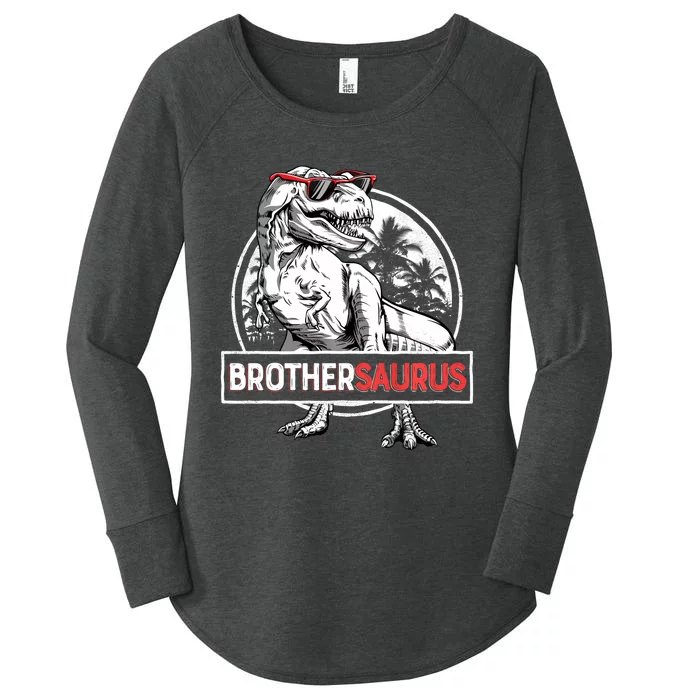 Brothersaurus T Rex Dinosaur Brother Saurus Family Matching Long Sleeve Women's Perfect Tri Tunic Long Sleeve Shirt