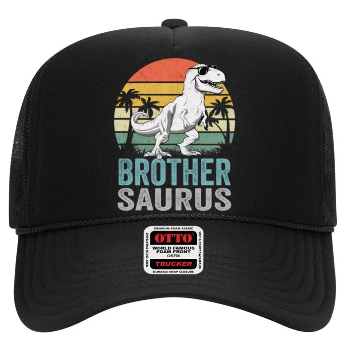 Brothersaurus T Rex Dinosaur Brother Saurus Family Matching Hoodie High Crown Mesh Trucker Hat