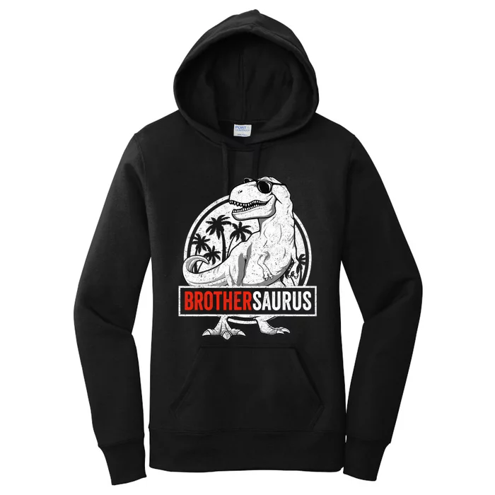 Brothersaurus T Rex Dinosaur Brother Saurus Family Matching Women's Pullover Hoodie