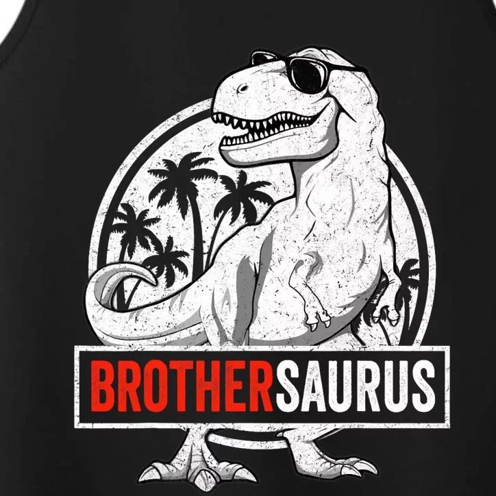 Brothersaurus T Rex Dinosaur Brother Saurus Family Matching Performance Tank