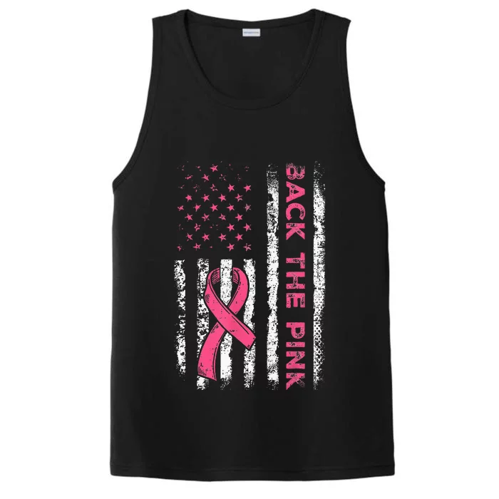 Back The Ribbon American Flag Performance Tank