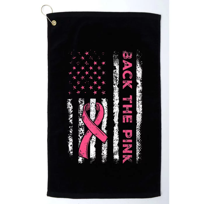 Back The Ribbon American Flag Platinum Collection Golf Towel