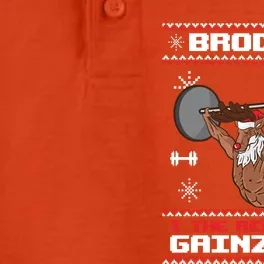 Brodolf The Red Nose Gainzdeer Gym Ugly Christmas Sweater Great Gift Dry Zone Grid Performance Polo