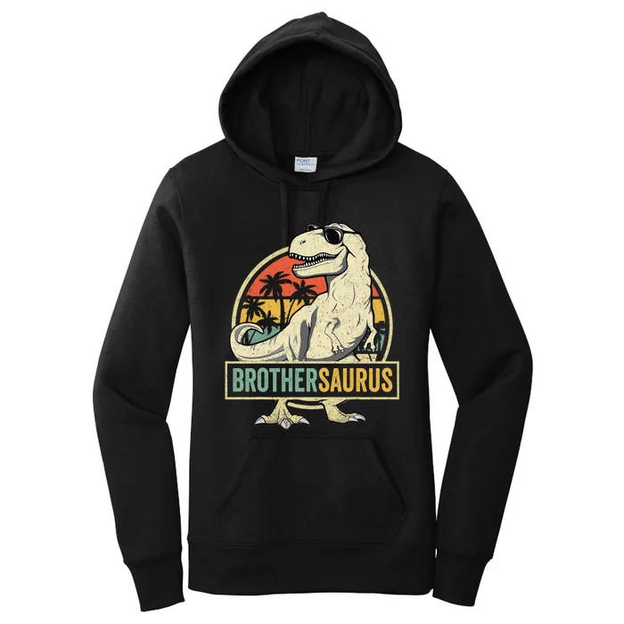 Brothersaurus T Rex Dinosaur Brother Saurus Family Matching Women's Pullover Hoodie