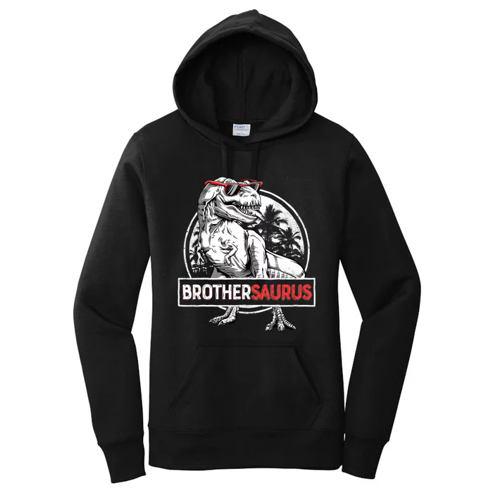 Brothersaurus T Rex Dinosaur Brother Saurus Family Matching Women's Pullover Hoodie