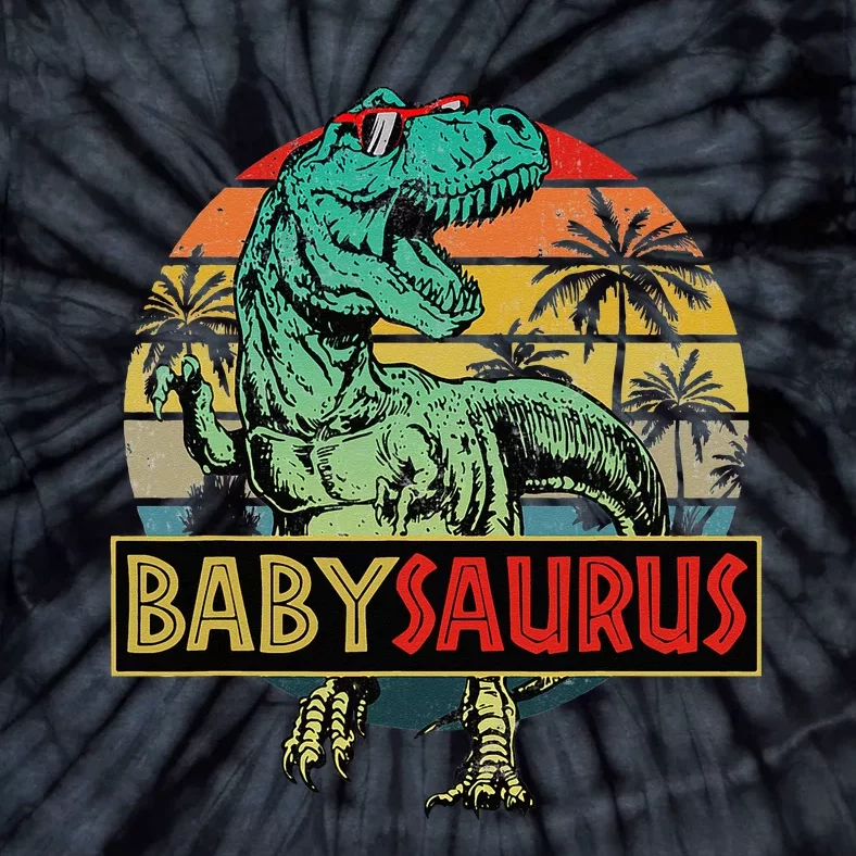 Babysaurus T Rex Dinosaur Baby Saurus Family Matching Tie-Dye T-Shirt