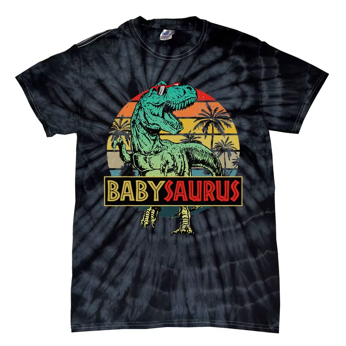 Babysaurus T Rex Dinosaur Baby Saurus Family Matching Tie-Dye T-Shirt