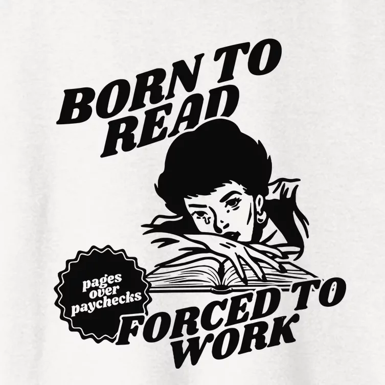 Born To Read Bookish Women's Crop Top Tee