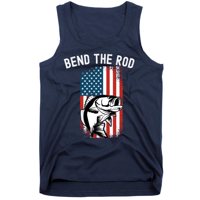 Bend The Rod, Funny Fishing Pole, Funny Fisherman Outdoor Tank Top