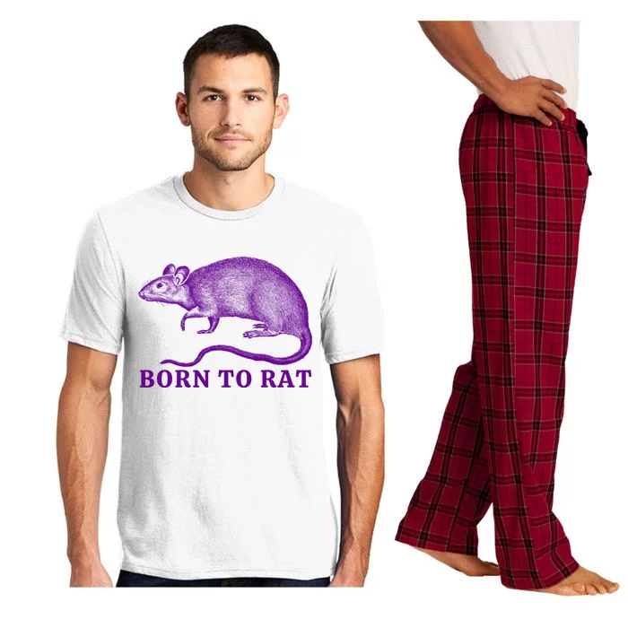 Born To Rat Funny Rat Meme Pajama Set