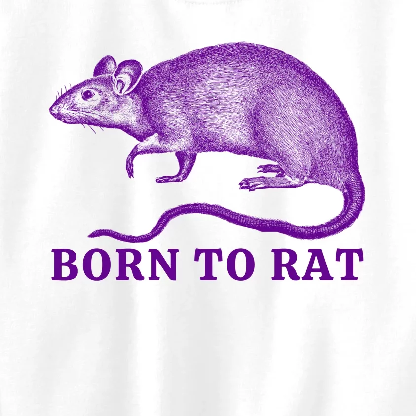 Born To Rat Funny Rat Meme Kids Sweatshirt