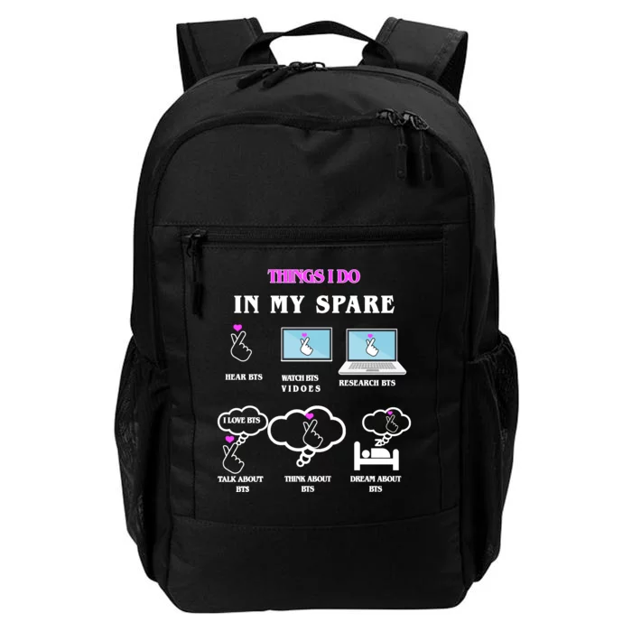 BTS Things I Do Spare Time Funny Daily Commute Backpack